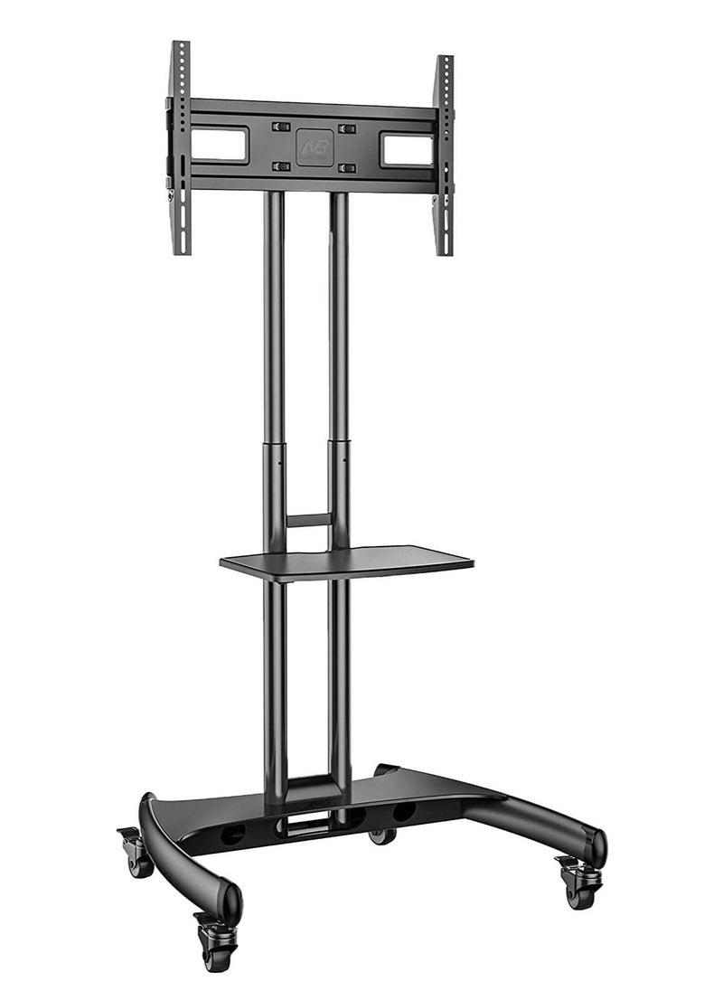 Mobile TV Stand With Lockable Wheels For 32-65 Inch TVs Black - Image 2