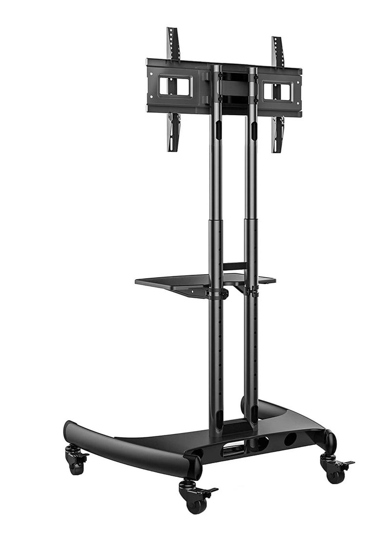 Mobile TV Stand With Lockable Wheels For 32-65 Inch TVs Black - Image 3