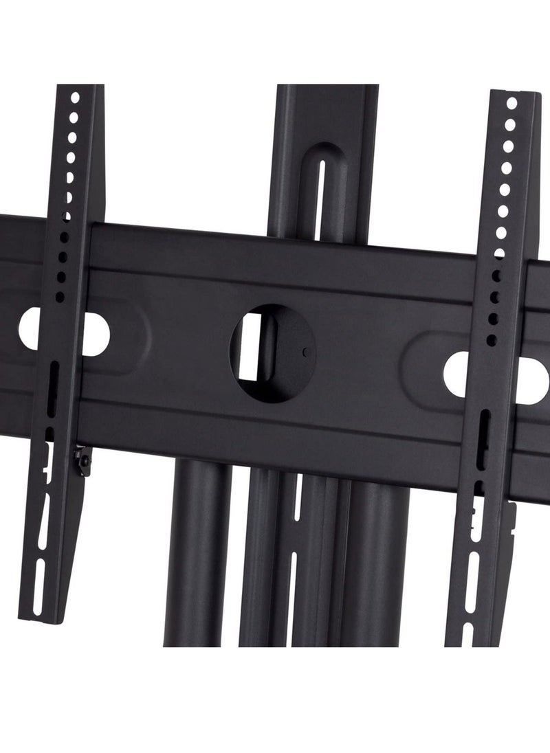 Mobile TV Stand With Lockable Wheels For 32-65 Inch TVs Black - Image 5