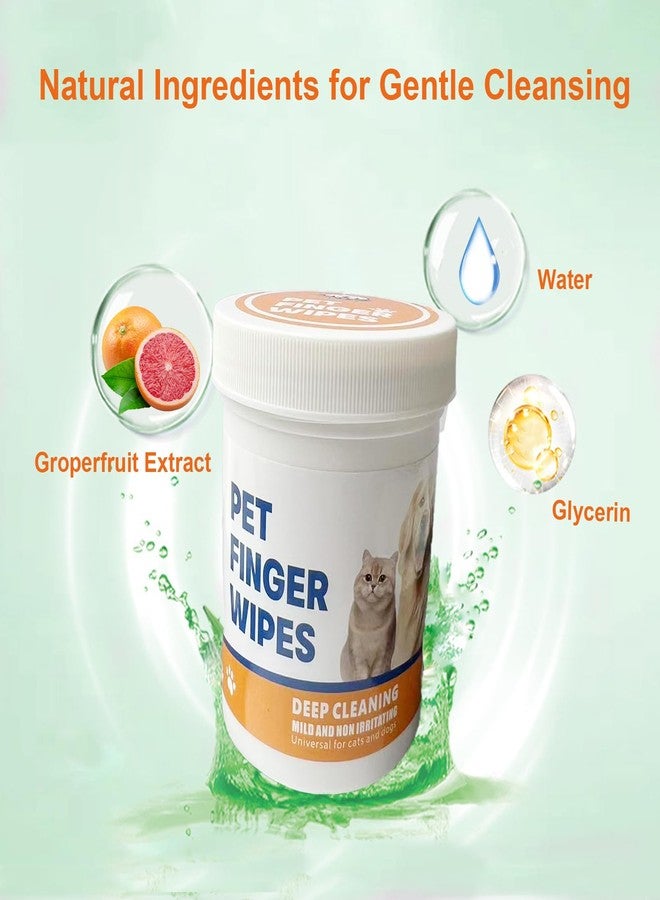 Verwohnt Pet Finger Wipes, Dog Ear Wipes for Dog Ear Infection Treatment, Gentle and Safe Pet Ear Cleaning Ear Cleaner for Allergies and Itching, Pet Dental Finger Wipes for Dogs and Cats, Furry Animals 50pcs - Image 4