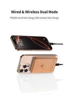 GRABIT GMAG-100G Power Bank 10,000mAh Magnetic Power Bank – Fast Wireless & PD Charging. Enjoy PD 20W fast charging and 5-15W wireless charging in a sleek glass-top, metal body design. Strong magnetic attachment ensures seamless wireless charging for iPhones, AirPods, and Apple Watch. Compatible with iPhone 16/15/14/13/12 series, Samsung, OnePlus, Xiaomi, Huawei, Google Pixel, and more. Ideal for travel and daily use.  - Image 5