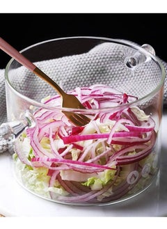 OQUERA 1900ml Heat Resistant Food Grade Clear Glass Cooking Pot With Lid Suitable For Stovetop Microwave Induction  - Image 4