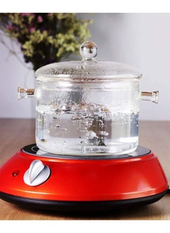OQUERA 1900ml Heat Resistant Food Grade Clear Glass Cooking Pot With Lid Suitable For Stovetop Microwave Induction  - Image 2
