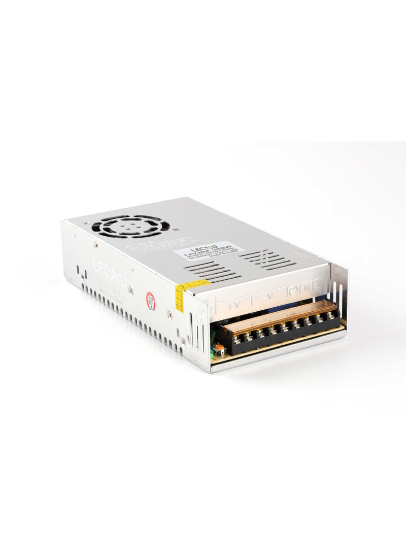 ليكسو مزود طاقة معدني صناعي قوي 12V30A – قدرة 360 واط، تحويل AC إلى DC لإضاءة LED والاستخدامات الصناعية - Image 1