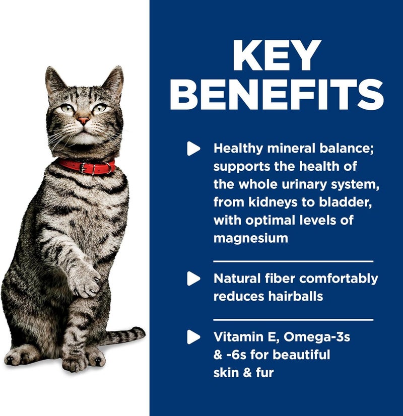 Hills هيلز ساينس دايت للتحكم في كرات الشعر للبالغين 16 صحة المسالك البولية دعم التحكم في كرات الشعر طعام رطب للقطط بالدجاج المفروم 55 أونصة علبة 24 - Image 4