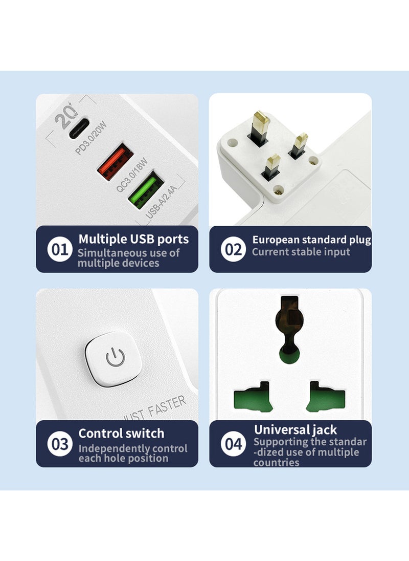 Generic - Universal Socket Multi Hole Wireless Converter British Plugs - Image 1