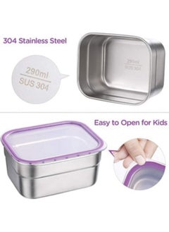 GGEROU Stainless Steel Lunch Box for Kids Adults,Insulated Bento Lunch Box with Tableware & Bag,1000ML 5 Compartment Divided Lunch Containers with Lids  - Image 5