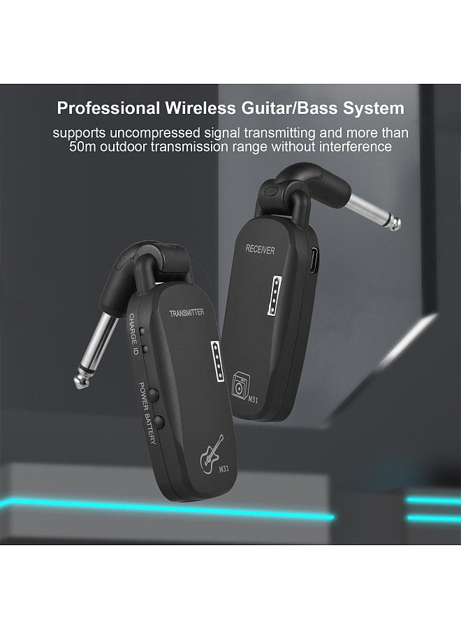 2.4G Wireless System Professional Wireless Guitar Bass Transmitter Receiver System Rechargeable Portable Audio TX & RX - Image 3