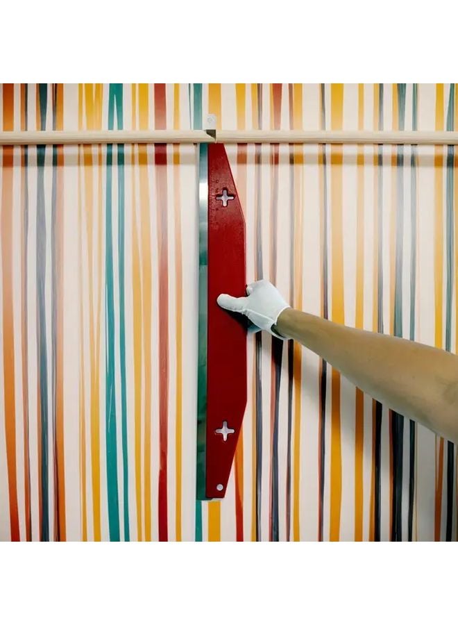 61mm Heavy Duty Wallpaper Cutter Tool Red Plastic Metal Scraper with Mounting Holes - Image 3