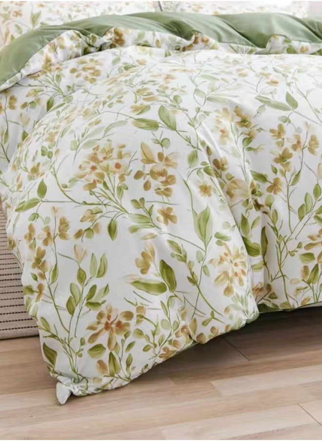 LUNA Home King size 6 piece bedding set brown floral print super soft quality.  - Image 3