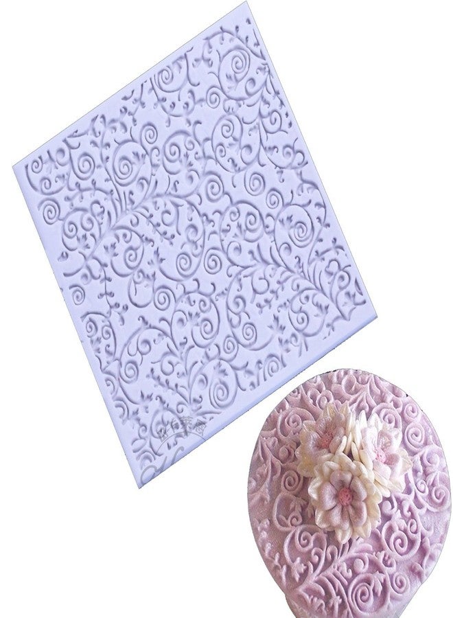Anyana square sugar edible vine lace mold cake silicone Embossing Mat Textured fondant impression lace mat decorating mold gum paste cupcake topper tool icing candy imprint baking pastry sugarcraft - Image 1