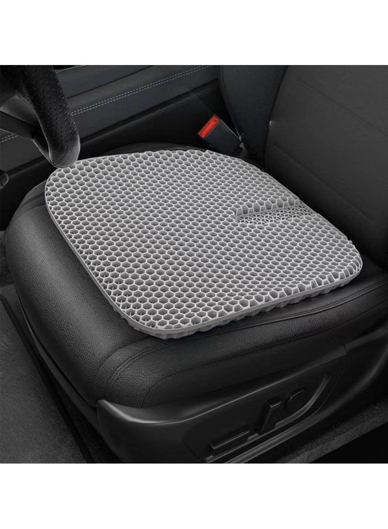 عربست وسادة مقعد جل للجلوس الطويل مع غطاء قماش أسود غير قابل للانزلاق، وسادة مقعد سيارة قابلة للتنفس، للظهر، عرق النسا، وسادة لتخفيف آلام عظم الذنب للسيارة، كرسي المكتب، الكرسي المتحرك، كرسي المكتب - Image 1