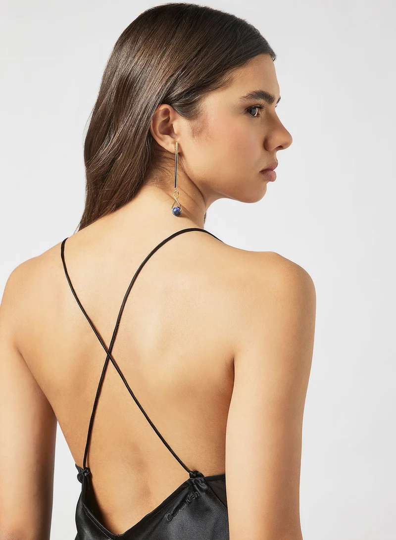 CALVIN KLEIN Pure Silk Maxi Slip Dress