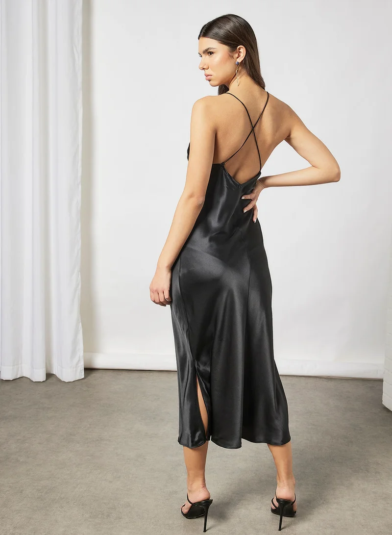 CALVIN KLEIN Pure Silk Maxi Slip Dress