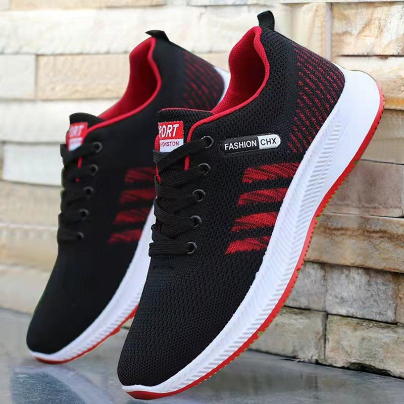 Men'S Shoes Summer Mesh Breathable Shoes Flying Weaving Shoes Casual Soft Sole Sneaker Men'S Running Shoes Men'S One Piece Hair - Image 2