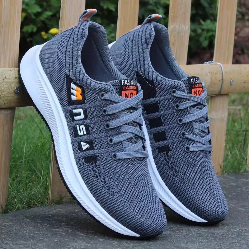 Men'S Shoes Summer Mesh Breathable Shoes Flying Weaving Shoes Casual Soft Sole Sneaker Men'S Running Shoes Men'S One Piece Hair - Image 4
