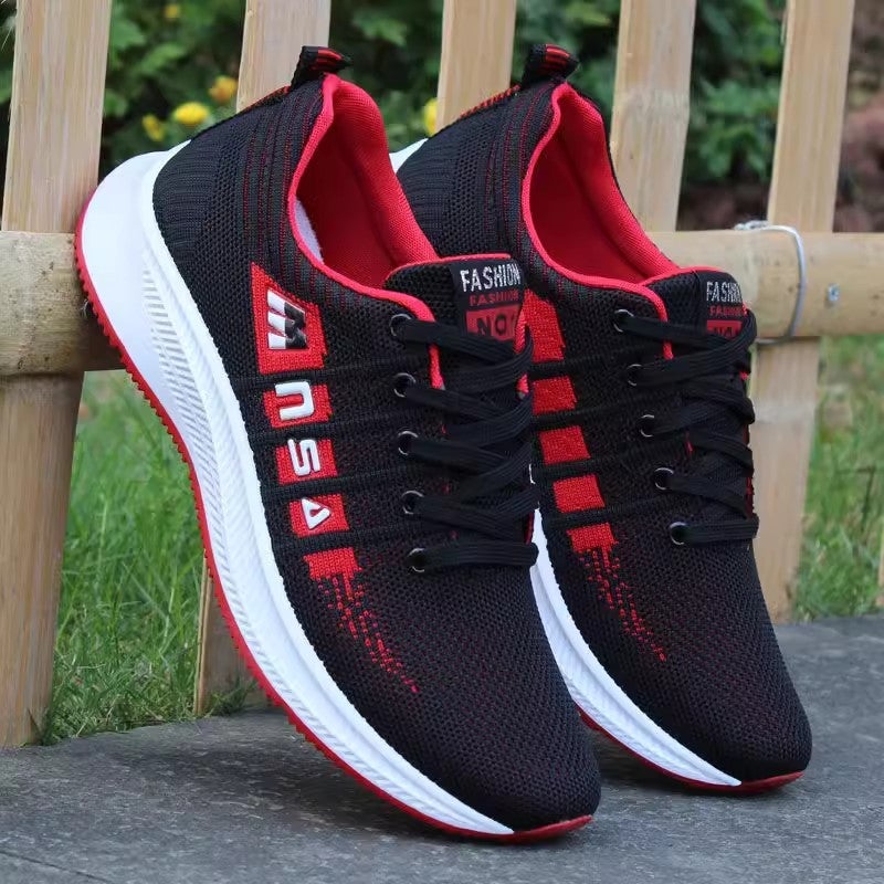Men'S Shoes Summer Mesh Breathable Shoes Flying Weaving Shoes Casual Soft Sole Sneaker Men'S Running Shoes Men'S One Piece Hair - Image 5