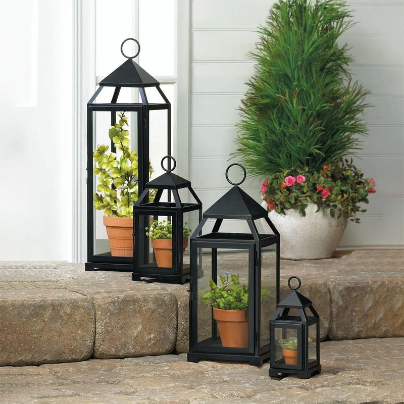 NEEDOMO Lanterns Decorative Outdoor&Indoor, Set of 3 Outdoor Lanterns for Porch, Vintage Candle Lantern Decor for Living Room, Fireplace, Fall, Christmas, Garden, Wedding, Yard, Bronze - Image 3