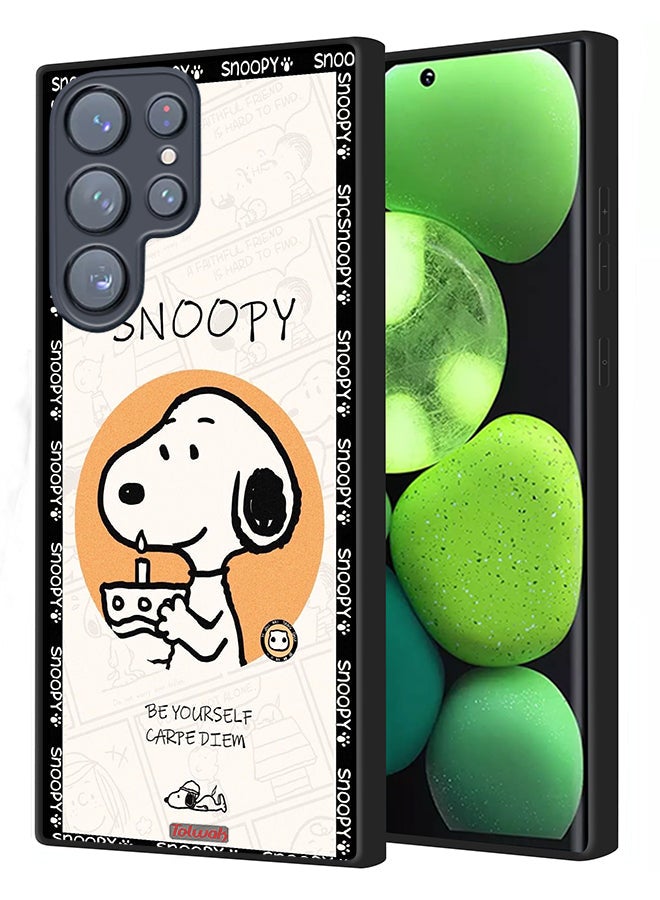 Tolwak Samsung Galaxy S23 Ultra 5G Protective Case Cover Snoopy Be Yourself - Image 1