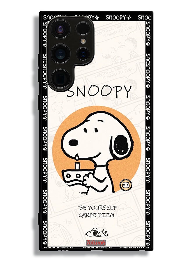 Tolwak Samsung Galaxy S23 Ultra 5G Protective Case Cover Snoopy Be Yourself - Image 3