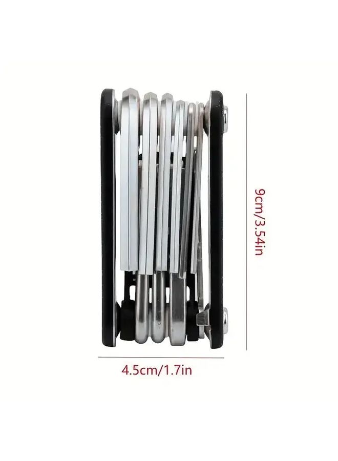 Durable Black Motorcycle Tool Set Multi Function Portable Folding Repair Kit - Image 2