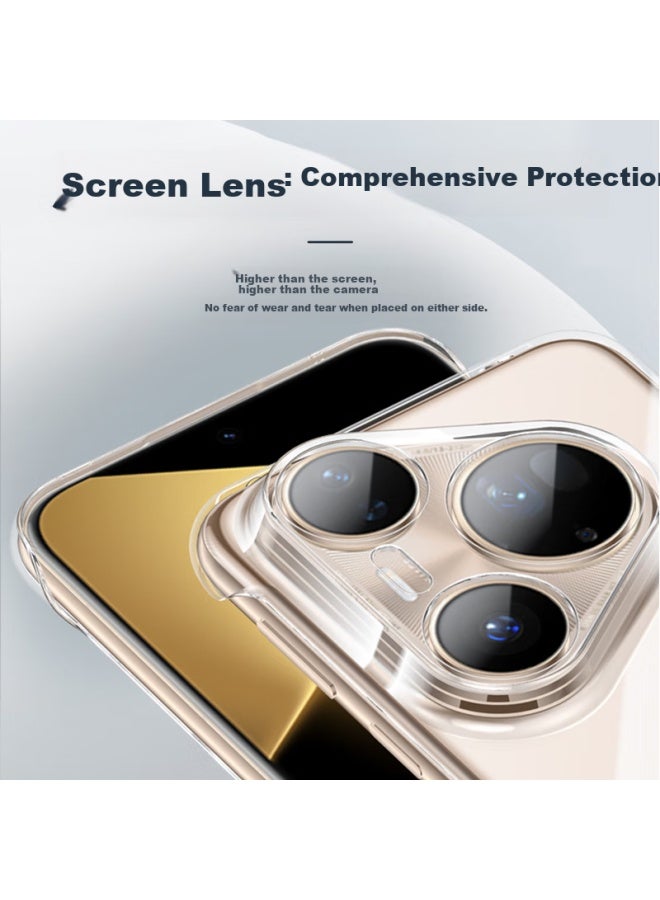 Stryfer Huawei Pura80ultra Phone Case Huawei P80u Protective Cover 80ultra Ultra-thin Frameless Wind Simple Naked Male And Female Hard Shell - Crystal Clear - Image 2