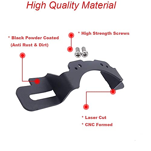 Wsays XJMOTO 4 inch LED Fog Light Front Bumper Mounting Brackets Compatible with Wrangler Hard Rock Rubicon X,10th Anniversary Editions,75th Anniversary Edition 2013-2018, Fit Wrangler JL 2018-2024 - Image 4
