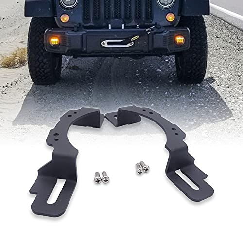 Wsays XJMOTO 4 inch LED Fog Light Front Bumper Mounting Brackets Compatible with Wrangler Hard Rock Rubicon X,10th Anniversary Editions,75th Anniversary Edition 2013-2018, Fit Wrangler JL 2018-2024 - Image 1