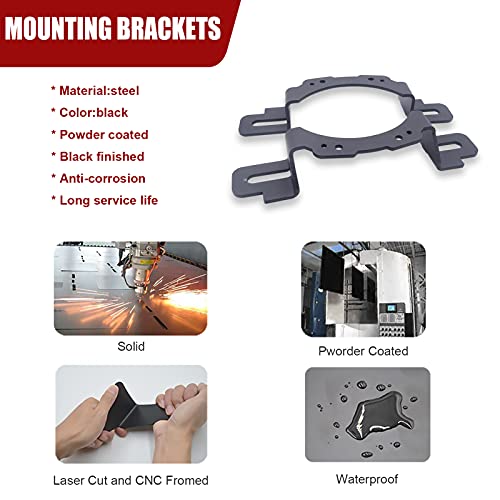 Wsays XJMOTO 4 inch LED Fog Light Front Bumper Mounting Brackets Compatible with Wrangler Hard Rock Rubicon X,10th Anniversary Editions,75th Anniversary Edition 2013-2018, Fit Wrangler JL 2018-2024 - Image 2
