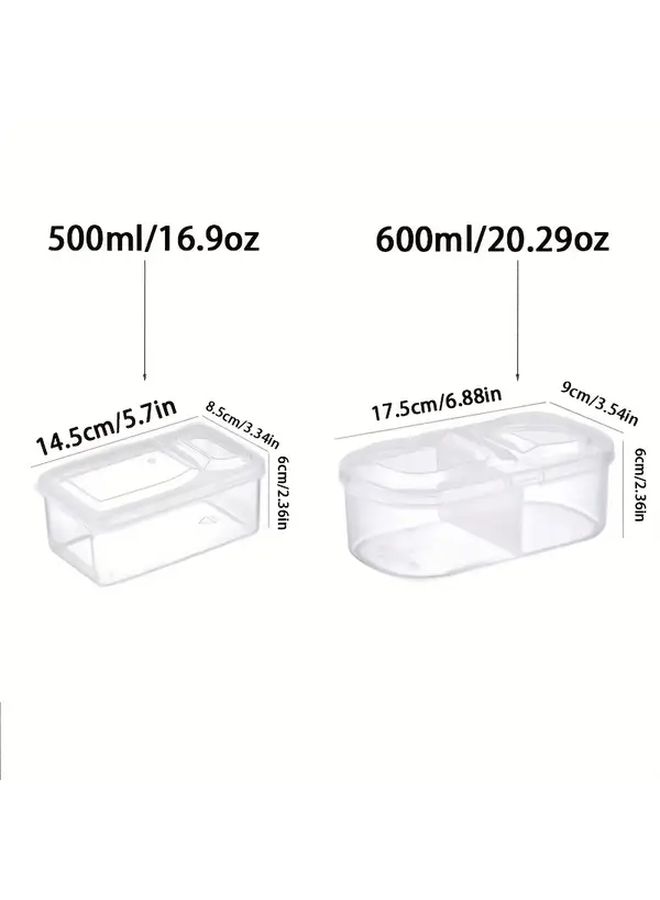 Double Cover Airtight Stackable Food Storage Container With Flip Top Lid - Image 4