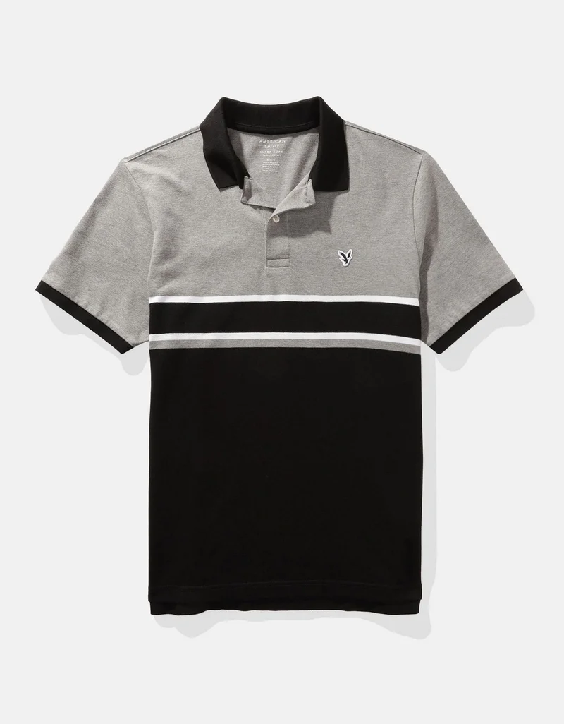 American Eagle AE Striped Polo Shirt
