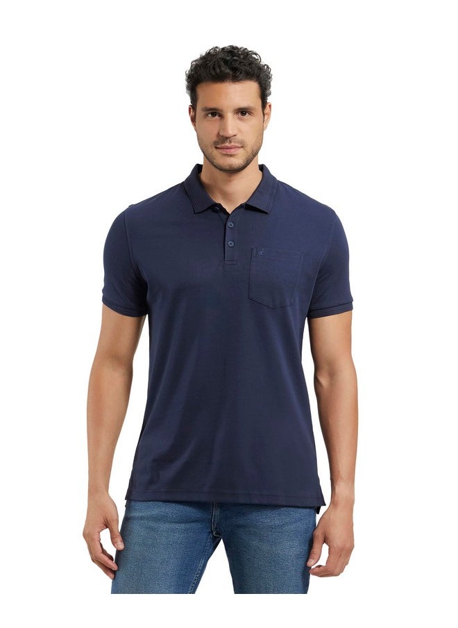 JOCKEY - Jockey Men's Regular Fit Half Sleeved Polo T-Shirt with chest Pocket 3913_Navy_XXL - Image 1