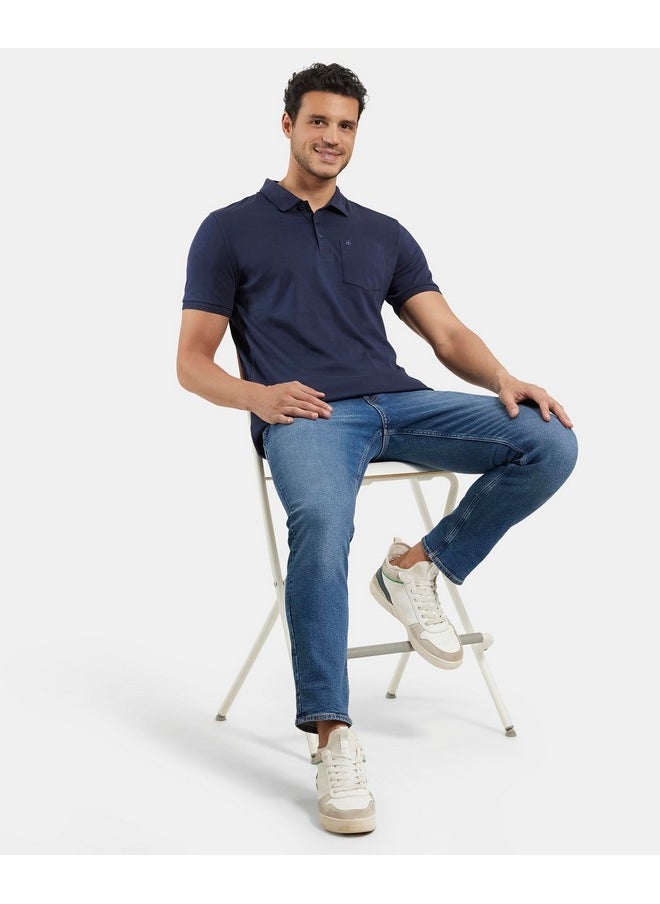 JOCKEY - Jockey Men's Regular Fit Half Sleeved Polo T-Shirt with chest Pocket 3913_Navy_XXL - Image 1