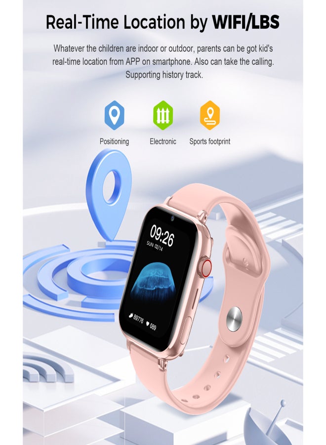 Kids Smart Phone Watch 4G Smart Watch for Kids WiFi LBS Location Child Tracker Watch Children's Smartwatch SOS Help Call Voice Chat Video Call with Camera Alarm Clock IP65 Waterproof - Image 4