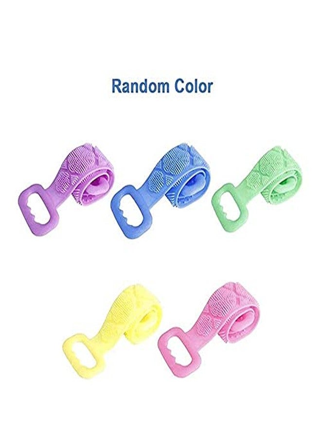 Geocell Silicone Body Back Scrubber, Double Side Bathing Brush for Skin Deep Cleaning Massage, Dead Skin Removal Exfoliating Belt for Shower, Easy to Clean for Men & Women (Multicolor) - Image 3