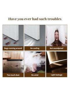 JOGAMS 96cm Self Adhesive Door Seal Strip Door Sound Proofing Weather Stripping Weatherstrip Door Bottom Strip Door Sealer Strip Windproof seal for Door Gaps White  - Image 2