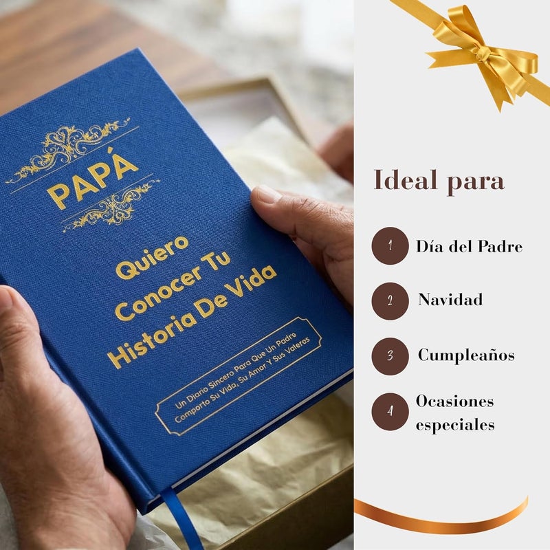 XKFCFC Papá, Quiero Conocer tu Historia De Vida (Tapa dura): Regalos sentimentales para hombres – Perfectos para cumpleaños, Día de Acción de Gracias, Día del Padre y Navidad - Image 2