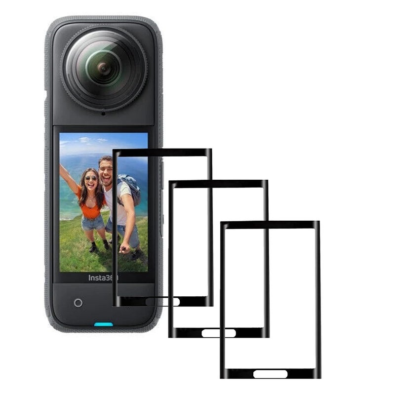 debous Insta 360 X4 X5 Screen Protector for Insta360 X4 X5 X 4 5 Anti-scratch Tempered Glass Clera Hard Protective Film Cover Shield (3pack) - Image 1