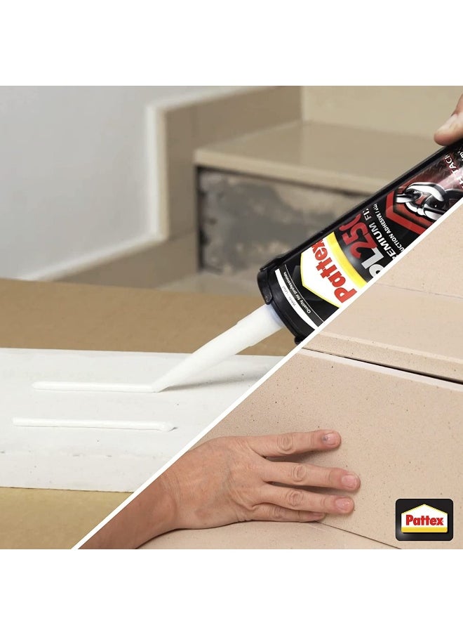 Pattex Henkel Pattex PL250 440g High Track Construction Adhesive - White  - Image 4