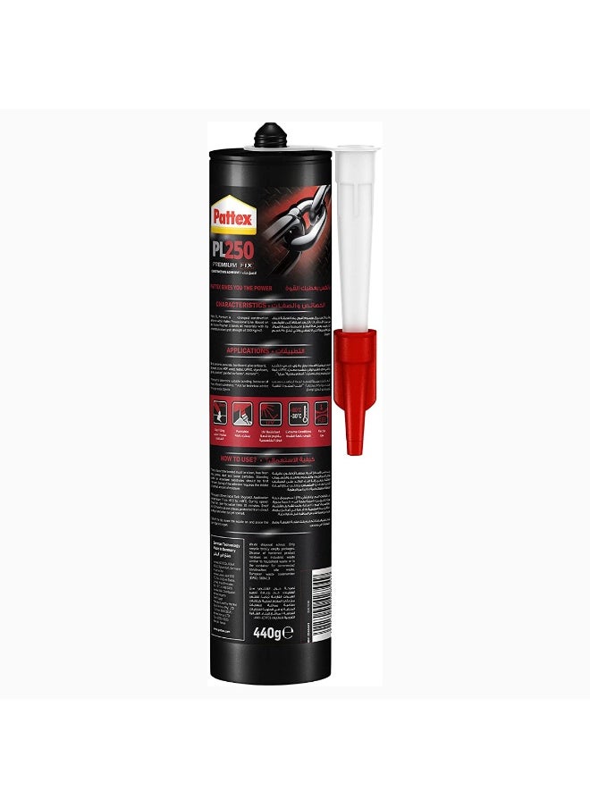 Pattex Henkel Pattex PL250 440g High Track Construction Adhesive - White  - Image 2