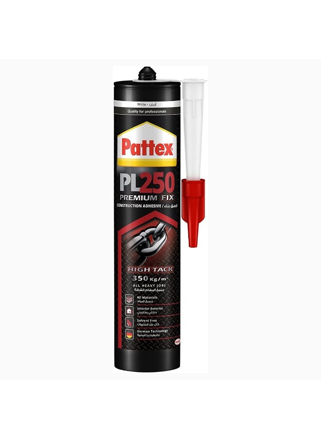 Pattex Henkel Pattex PL250 440g High Track Construction Adhesive - White  - Image 1