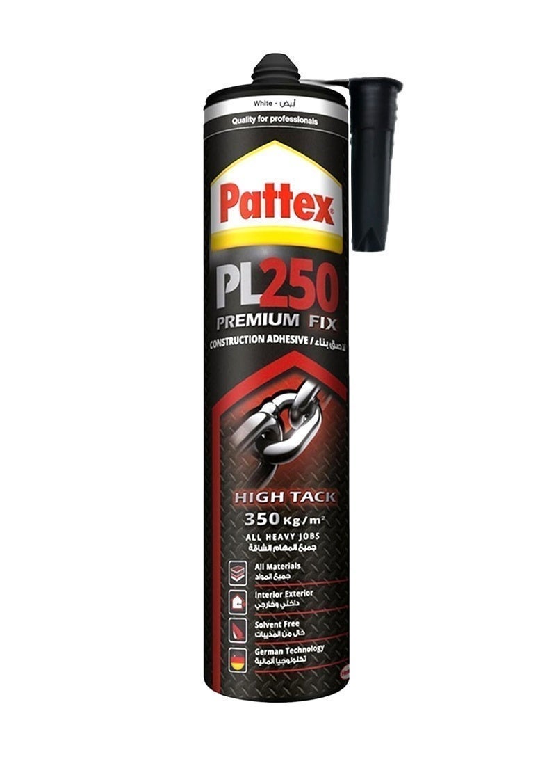 Pattex PL 250 Construction Adhesive, High Quality Mounting Adhesive,Is A Professional Polymer Based Construction Adhesive & General Purpose Silicone - Image 1