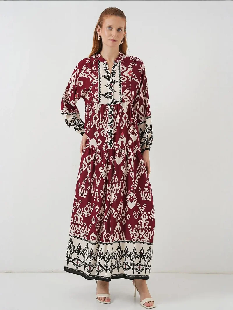 BIG DART BDART Patterned V-Neck Maxi Dress