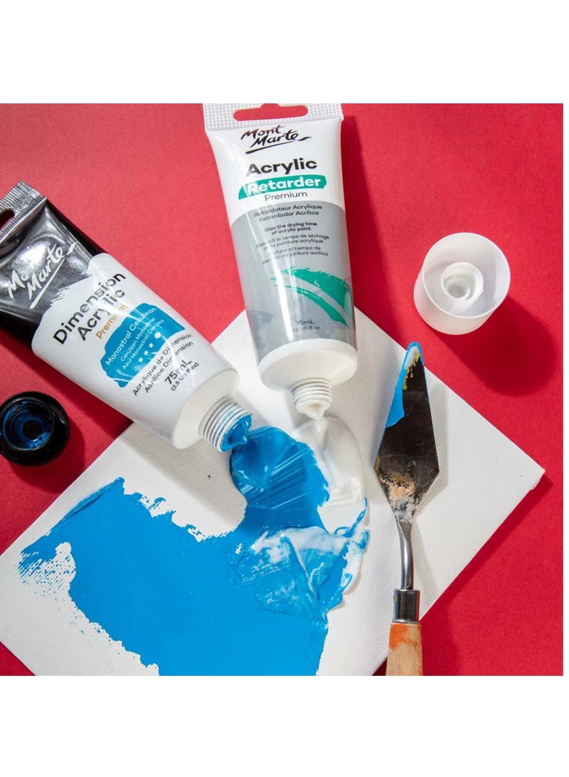 Mont Marte Premium Acrylic Retarder 75ml Content For Slowing Drying Time Of Paints - Image 5