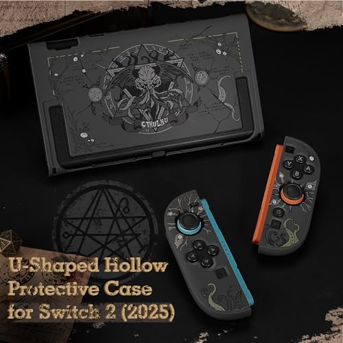 GEEKSHARE غطاء حماية نحيف من GeekShare متوافق مع Switch 2 2025 مقاوم للخدوش والصدمات، ذو قشرة صلبة قابلة للتثبيت لجهاز ألعاب Switch 2 CTHULHU - Image 3