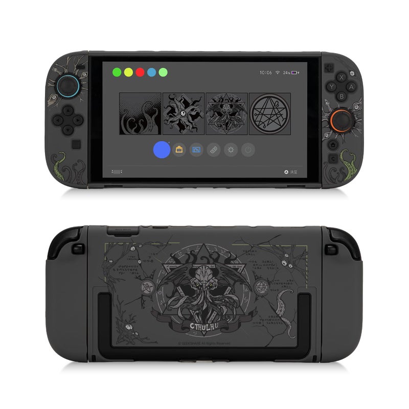 GEEKSHARE غطاء حماية نحيف من GeekShare متوافق مع Switch 2 2025 مقاوم للخدوش والصدمات، ذو قشرة صلبة قابلة للتثبيت لجهاز ألعاب Switch 2 CTHULHU - Image 2