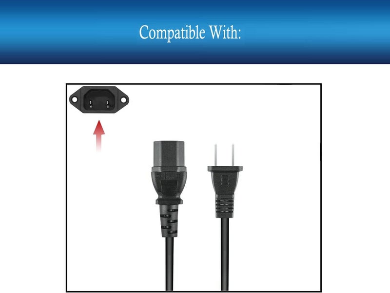 UPBRIGHT 2 Prong AC Power Cord Cable Charger Compatible with TCL Roku 55" 65" 75" Class 6 Series R635 55R635 65R625 65R635 75R635 75S431 75S435 75-R635 4K UHD Mini-LED QLED Dolby Vision HDR Smart TV - Image 2
