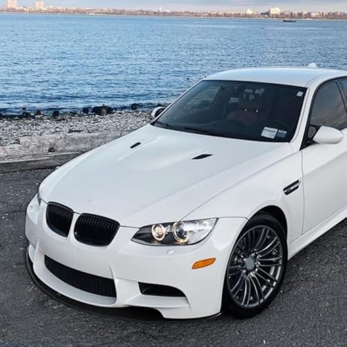 FINMOKAL Carbon Fiber Look Front Bumper Spoiler Lip Compatible with BMW 3 Series E90 E92 E93 M3 2006-2012 2013 - Image 5