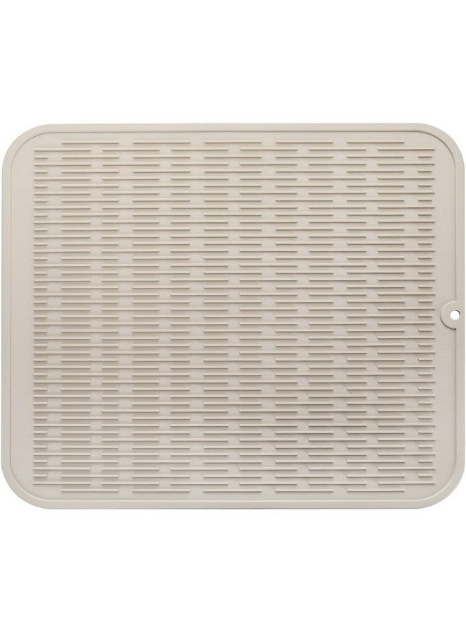 MicoYang MicoYang Silicone Dish Drying Mat for Multiple Usage,Easy clean,Eco-friendly,Heat-resistant Silicone Mat for Kitchen Counter or Sink,Refrigerator or Drawer Liner Tapioca XL 18 inches x 16 inches  - Image 1