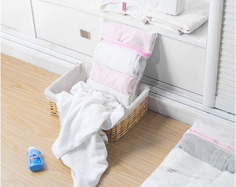 Finex FineX Laundry Bag Combo Mesh Laundry BagsSocks Lingerie Saver Mesh Net Wash nylon Bag Pouch Basket LaundryWashing Mesh Net Zipped Lingerie Bag Size 30 x 40 cm 40 x 50 cm 60 x 60 cm - Image 4